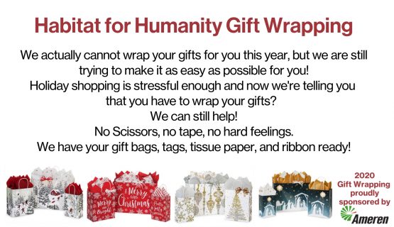 2020 gift wrapping Habitat